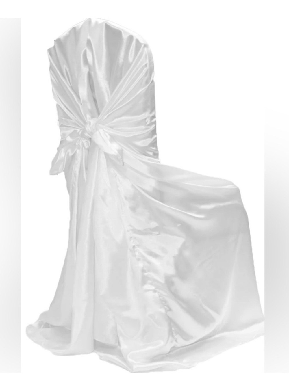 40 White Satin Chair Cover - custom listing